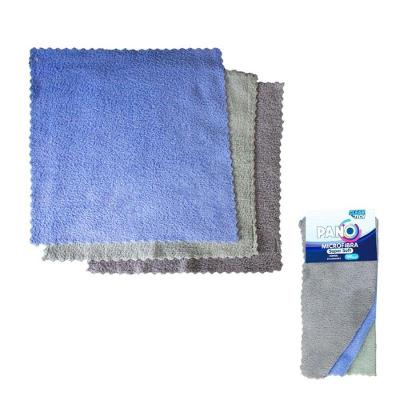 Kit 3 Com Panos De Microfibra Cristal Super Soft 30cm X 30cm