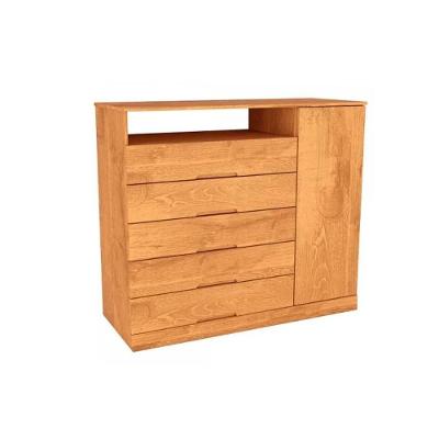 Cômoda Infantil Portugal 5 Gavetas em MDF Puxador de Metal Branco