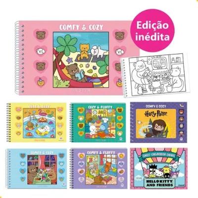 Pack Pintura: 3 Cadernos Espiral Wire-o Alta Qualidade Infantil