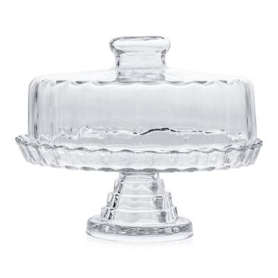 Prato Para Bolo, Vidro Com Tampa E Base