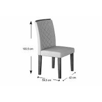 Conjunto: Mesa Sala Jantar Alvorada Tampo Madeirado c/ Vidro 180cm Canto Reto + 6 Cadeiras Jade Imbuia/Chocolate - Rufato - 6