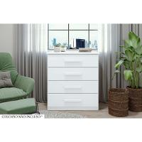 Cômoda Juvenil Baião c/ 4 Gav Branco - Lopas - 1