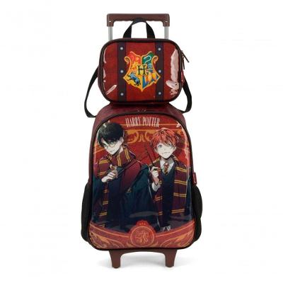 Kit Mochila De Rodinhas Lancheira Luxcel Harry Potter Rony