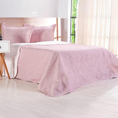 Kit Cobre Leito King Ultra Lisse Lisa New 250x270cm Rosa Bruma