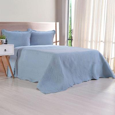Kit Cobre Leito Queen Ultra Lisse Lisa New 230x250cm Bruma Azul