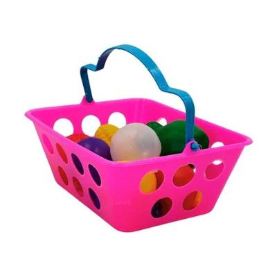 Cestinha Rosa Frutas E Legumes Mercadinho Brinquedo Infantil
