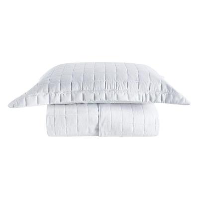 Cobre Leito Matelassê Percal 300 Fios Basic Solteiro 02 Peças 100% Poliéster - Branco