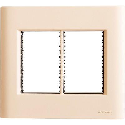 Placa 6 Postos 4x4 Tramontina Giz Nude Soft Touch Com Suporte Tramontina