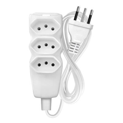 Extensao Cabo 2p T Pp Plano 3x0,75 3m Branca