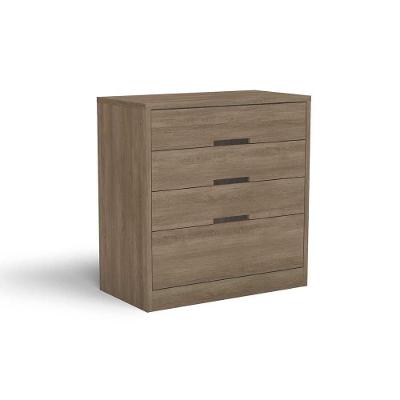 Cômoda Juvenil S824 4 Gavetas MDF com Puxadores Branco Texturizado