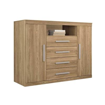 Cômoda Havana Master 4 Gavetas MDF Puxador Plástico Branco Juvenil