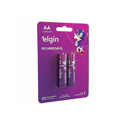 Pilha Recarregavel Elgin Aa 2700mah Blister Com 4