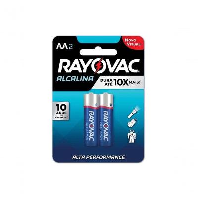 Pilha Rayovac Lr6 Alcalina Aa Pequena 1,5v - 02 Unidades