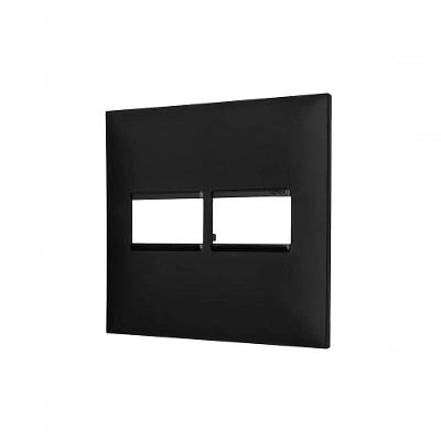 Placa 1+1 Posto 4x4 Preta Pct -1