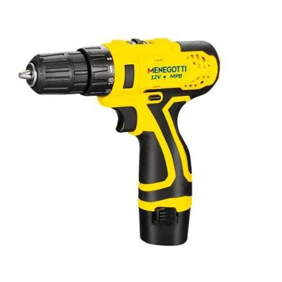 Parafusadeira Bateria Lítio 12v Menegotti - Velocidades Variáveis 0-1350 Rpm