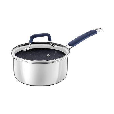Panela Tramontina Romagna Em Aço Inox E Alumínio Cerâmico Black Stone 18 Cm 2,25 L Tramontina