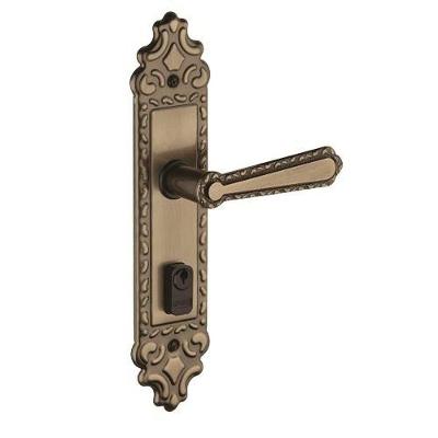 Fechadura Colonial Externa Alavanca Soprano - Aço Inox - Modelo Veneza - Antique Brass