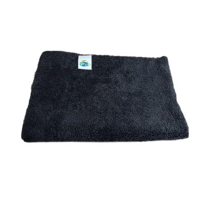 Toalha Em Microfibra 40x60 Preta Auto Corte Laser 350 Gsm Js