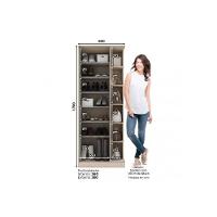 Armário Multiuso Casal Duetto 1 Porta c/Espelho Branco - Henn - 4