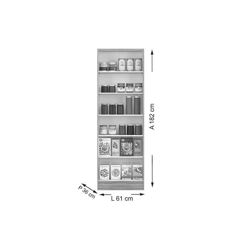 Armário Multiuso Casal 424 c/ 2 Portas Branco - Carraro - 3