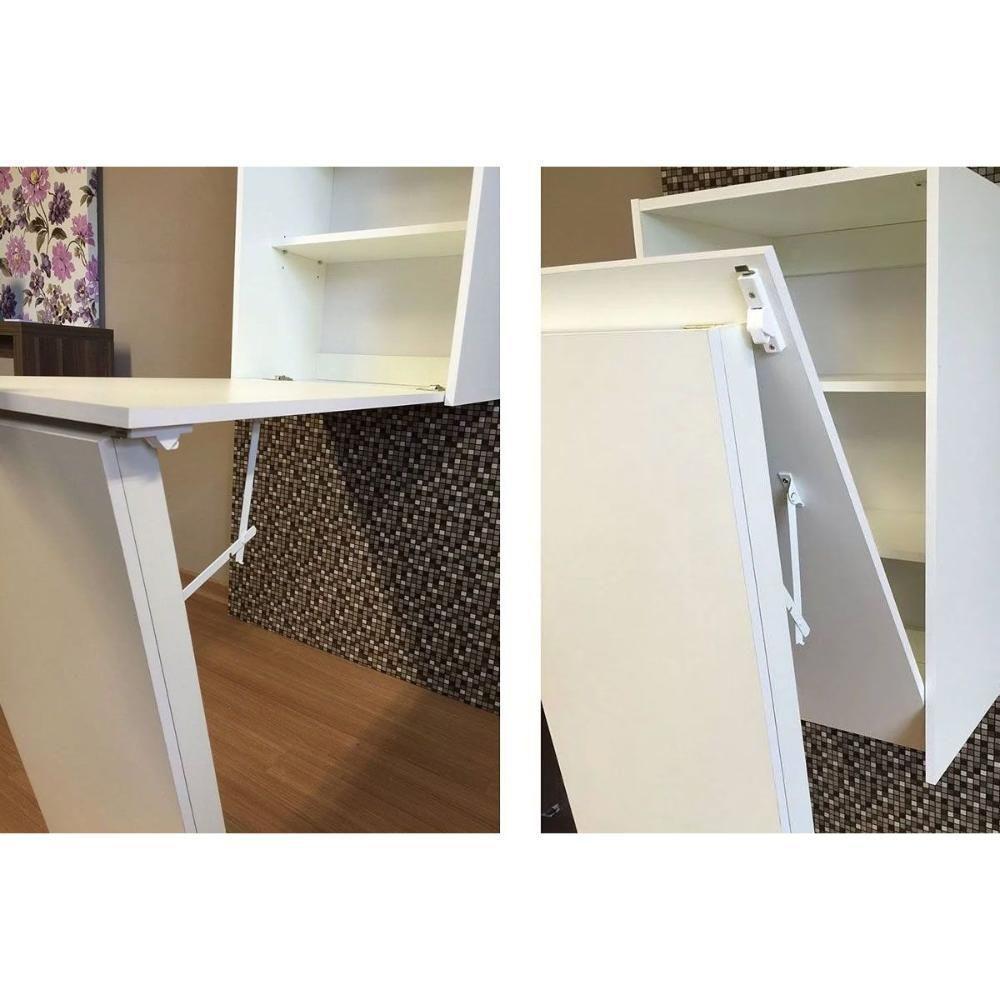 Armário Multiuso Lavanderia AM3106 c/ Mesa Retrátil e 2 Prateleiras Branco - Tecno Mobili - 5