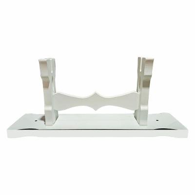 Porta Espadas Oficial Pm Bm Eb Forças Armadas Parede Ou Mesa De Mesa Pvc + Acm Branco