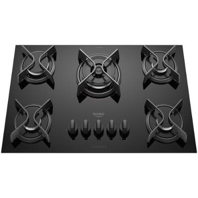 Cooktop 5 Bocas Dako Supreme Preto A Gás Bivolt Bivolt