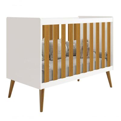 Berço Americano Retrô Isis Branco Fosco Com Savana Fosco - Moveisaqui