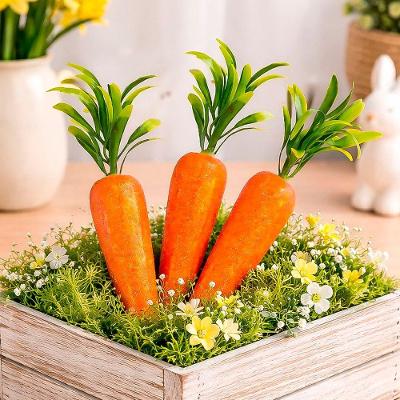 Enfeite Cenoura Cenourinhas Com Gliter Páscoa 20cm Kit 24pçs