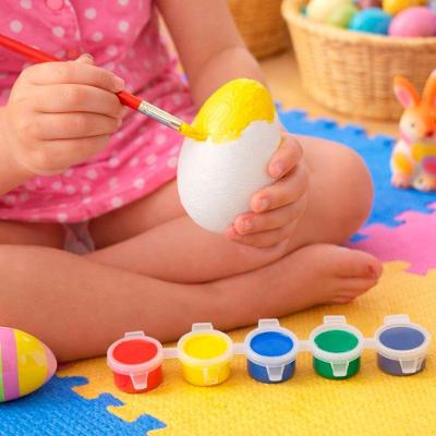 Ovos Coelhos Páscoa Para Colorir Pintar Com Pincel Kit 40pçs