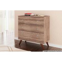 Cômoda Solteiro RT 3018 c/ 3 Gavetas Rustico - Movelbento