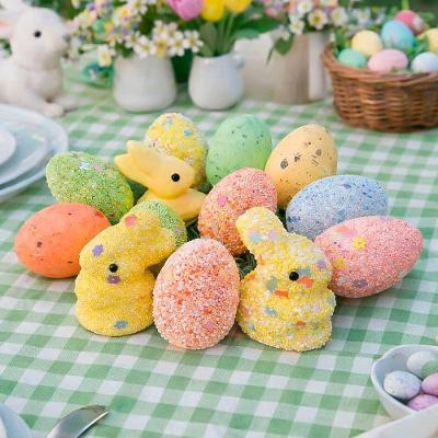 Enfeite Decorativo Páscoa Coelho Coelhinhos Ovos Kit 48pçs