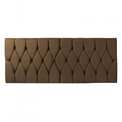 Cabeceira Estofada Queen Bolívia Suede Marrom - Criativa Estofados