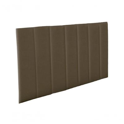 Cabeceira Estofada Solteiro Colômbia Suede Marrom Acinzentado - Criativa Estofados