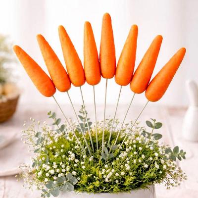 Enfeite Cenouras Cenourinhas Palito Páscoa De 24cm Kit 18pçs