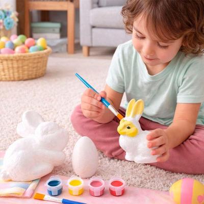 Ovos Coelhos Páscoa Para Colorir Com Pincel Tintas Kit 20pçs