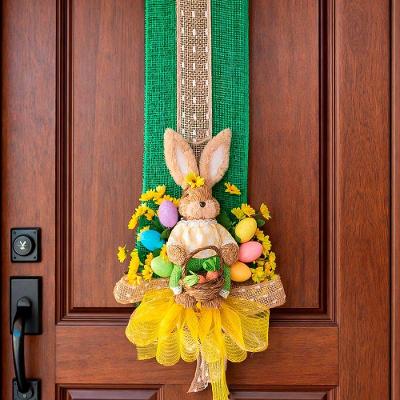 Decoração Páscoa Escapulário Porta Cesta Ovos Coelha 1,80m