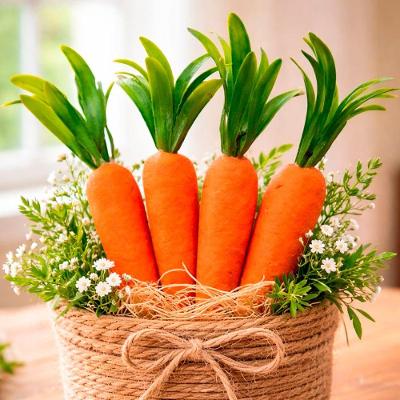 Enfeite Decorativo Cenourinhas Cenoura Páscoa 14cm Kit 16pçs