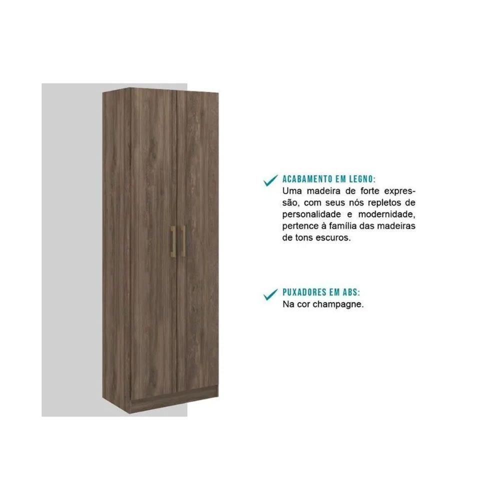 Armário Multiuso Sala 626 c/ 2 Portas Legno - Carraro - 7