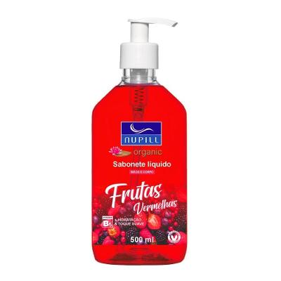 Sabonete Líquido Mãos E Corpo Frutas Vermelhas Nupill 500ml