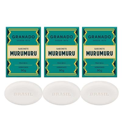 Kit 3 Sabonete Em Barra Murumuru Tratamento Pele Seca Hidratante 90g