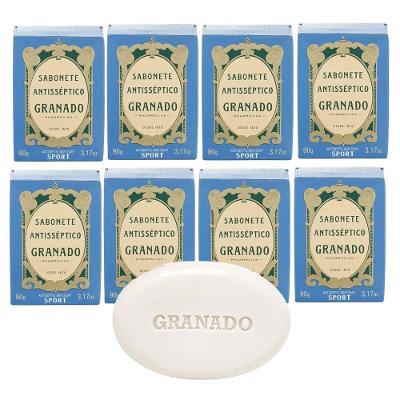 Kit 8 Sabonete Antisséptico Granado Em Barra 90g Sport Vegetal