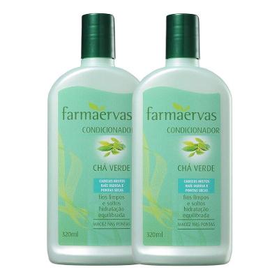 Kit 2 Condicionador Cabelo Misto 320ml Chá Verde Farmaervas