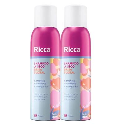 Kit 2 Shampoo A Seco Brisa Floral Remove Oleosidade Ricca 150ml