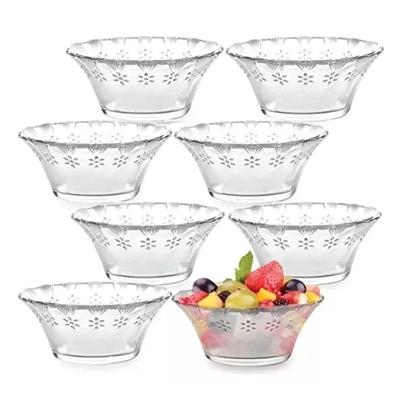 Jogo De Sobremesa 8 Taças Mini Bowl Vidro Transparente Cotton 100ml Em Casa Tem