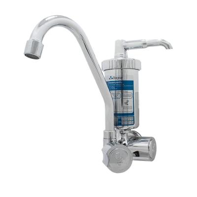 Torneira Cozinha Filtro Purificador Bica Móvel Parede Cromado Tubo Metal 1/4 De Volta