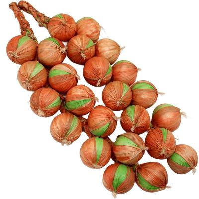 Kit 6 Tranças De Cebola Artificial Decoração Artesanal 47cm