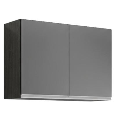 Armario Aereo 2 Portas 80 Cm Bp Isis Preto Grafite