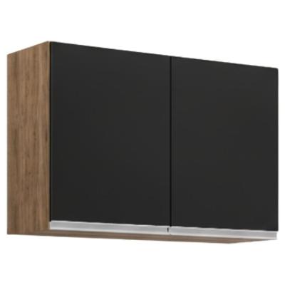 Armario Aereo 2 Portas 80 Cm Bp Isis Freijo Preto