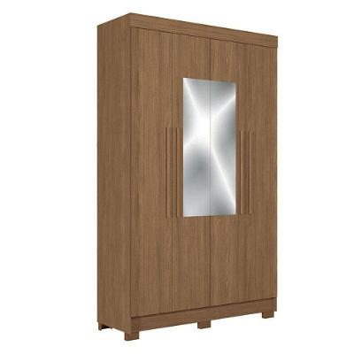 Guarda Roupa Solteiro 4 Portas Sarandi Com Espelho Jatobá - Santos Andirá